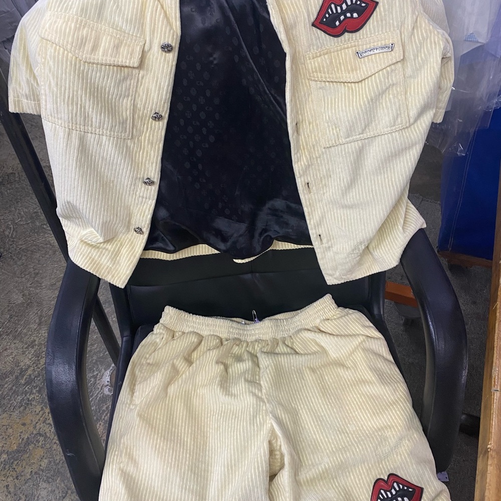 COPY - COPY - Chrome hearts two piece khaki shirt set